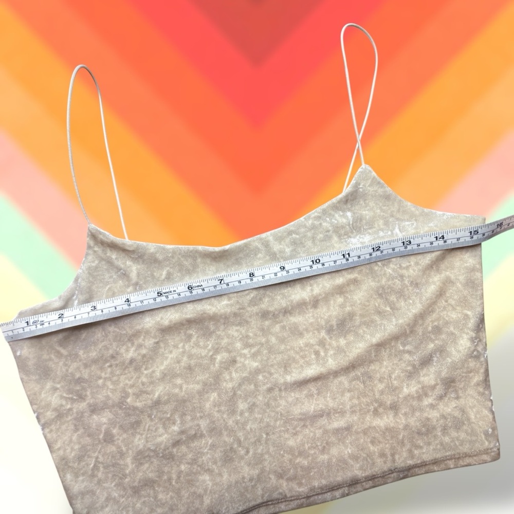 ✨Garage✨ cropped velvet cowl-neck camisole - Picture 6 of 6